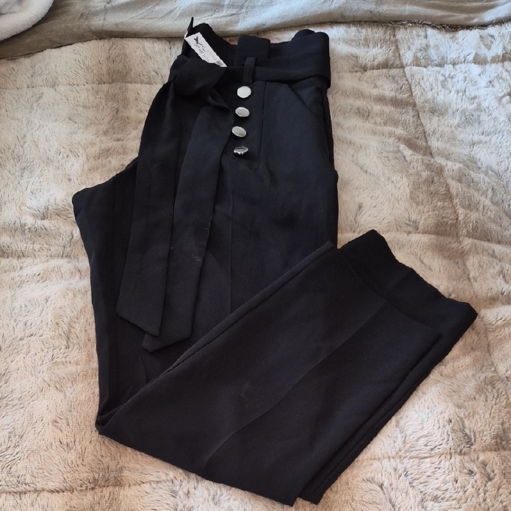 New York & Company Black Buttoned Trousers - Picture 1 of 2